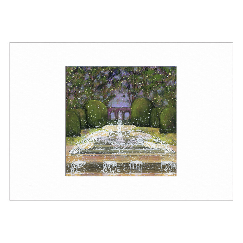 Alnwick Gardens- The Grand Cascade Limited Edition Print with Mount